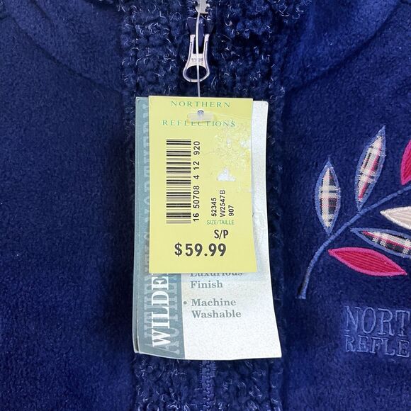 VTG NWT Northern Reflections Cabincore Sherpa Fleece Coat Size M Embroidered - Picture 6 of 15